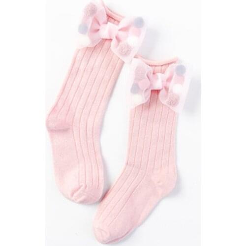 Girls organza butterfly children socks short new cotton pearl bow toddler girls tube socks princess sock