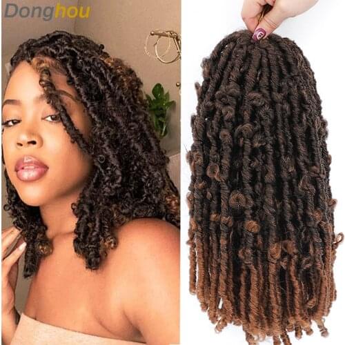 Donghou Hair 14 inch Butterfly Locs Crochet Hair Ombre Blonde 1b 30 27 Bug Color Ombre Distressed Butterfly Locs Braid Crochet