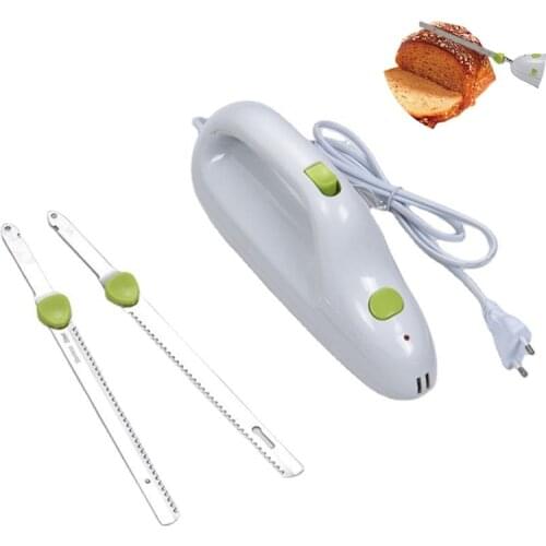 EU/CN Plug Handheld Electric Serrated Bread Knife Stainless Steel Carving Knife for Home Kitchen Cutting Cold Meat Ham U1JE