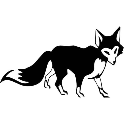 LLY-1125 Cunning Fox Modeling Car Decals PVC Fashion Trunk Decoration Personalized Waterproof Sunscreen Auto Stickers Decal