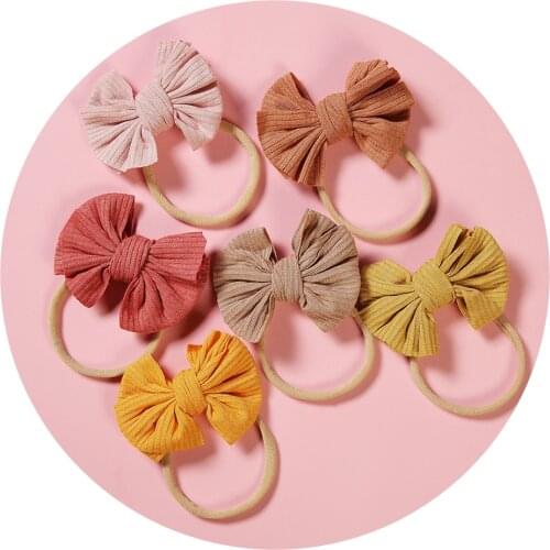 Baby Bows Elastic Hair bands Nylon Headbands For Girls Bezel on Head Hair tie For Children Things For Newborns Hair Accessories