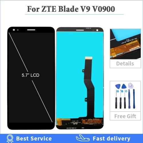 5.7'' New lcd Screen For ZTE Blade V9 V0900 Full LCD DIsplay Touch Screen Digitizer Assembly Replacement 100% Tested with tools