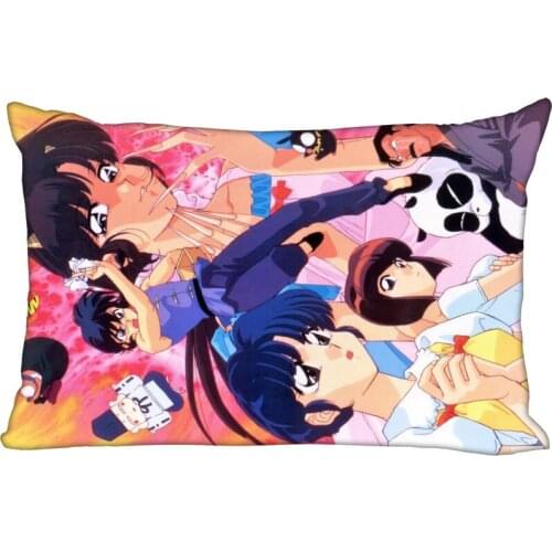 Custom Ranma Anime Pillowcase Satin Fabric Pillow Cover New Rectangle Zipper Pillow Cases Home Office Wedding Decorative 10-10