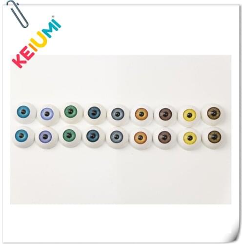 2 Pair 12 mm Half Round Eyeballs Fit for 12'' Reborn Baby Doll Acrylic Eyes High-grade Accessories 8 Colors For Choose