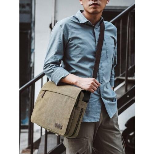 Laptop Briefcase Bag Men Messenger Bag Crossbody Bag Shoulder Bag Vintage Canvas Bag