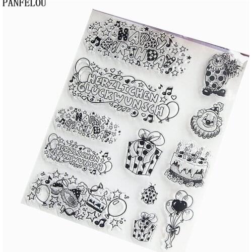 PANFELOU Blessing of cake Transparent Clear Silicone Stamp/Seal for DIY scrapbooking/photo album Decorative clear stamp sheets