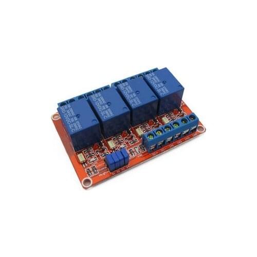 1pcs 4 load way relay module 12V relay expansion board suport high or low trigger Free shipping