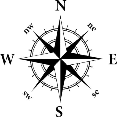 Coolest NSWE Nautical Compass Car Sticker Motorcycle Vinyl Decal T-00226
