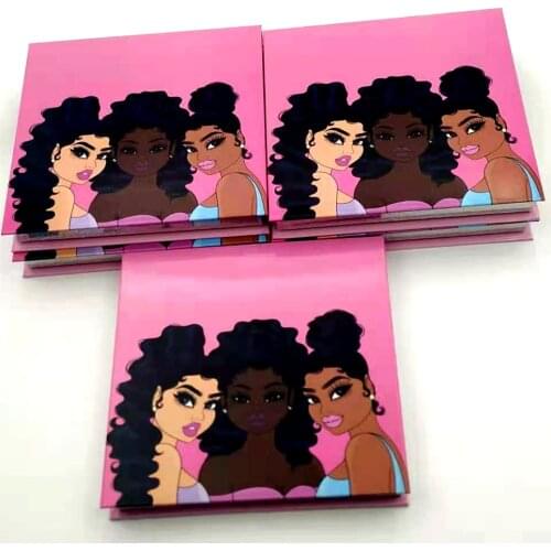 3 Pairs Eyelash Packaging and Tweezers Boxes with Mirror Wholesale Girl Lash Case Empty and Tray Gift Magnetic Box Storage