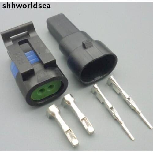 Worldgolden 5/30/100sets 1.5mm 2pin 2p kit male female auto waterproof connector 12162193 12162195