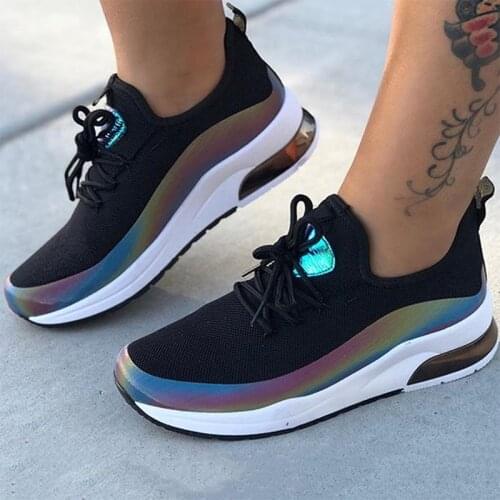 2021 New Women Colorful Cool Sneaker Ladies Lace Up Vulcanized Shoes Casual Female Flat Comfort Walking Shoes Woman 2020 Fashion