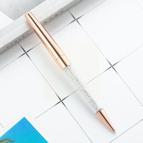 1pcs Crystal Broken Metal Ballpoint Pen Roller Ballpoint Stationery High Quality Rose Pens Signature Pen Gold Supplies Offi T1J8
