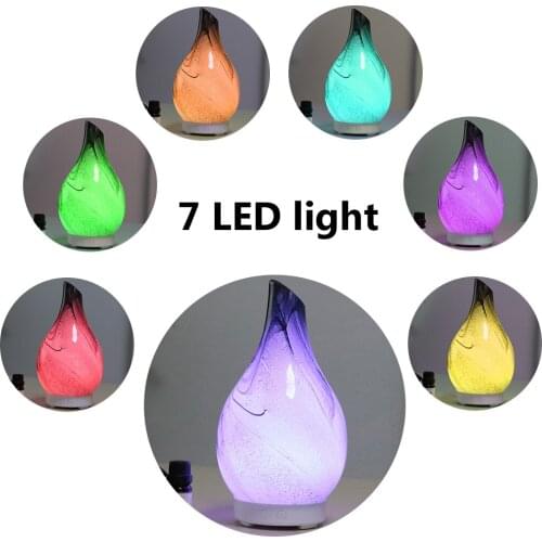 3D Glass Aromatherapy Essential Oil Diffuser Multi-Color Change Night Fog Light Manufacturer Air Humidifier for Home Office