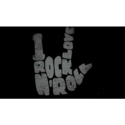 3x5ft rock flag 3x5ft digital Print i love rock music Polyester Flag