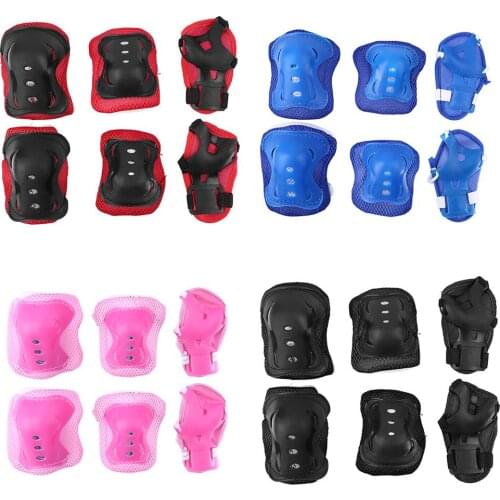 6pcs/set Roller Skating Wrist Knee Elbow Protector Set Kids Riding Knee Pads Protection Outdoor Child Sports Safety Guard