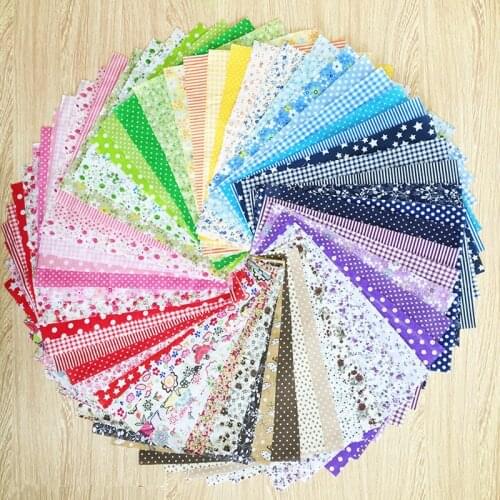 7pcs 50x50cm Hot Sale Cotton Fabric For Sewing Patchwork Bundles Mixed Flower Printed The Cloth Tilda Fabric Telas Handwork