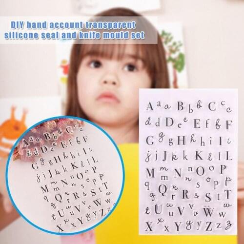 Alphabet Fondant Cake Stamp Cookies Cake Pastry Transparent Letters DIY Stamp Tools Baking Stamps Mold Cake Decorating Embo Y9E7