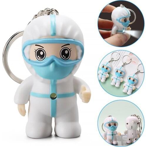 White Angel Keychain Small Exquisite Cartoon Nurse Keyring Pendant With Hook Thanksgiving Present Toy Gifts Creative