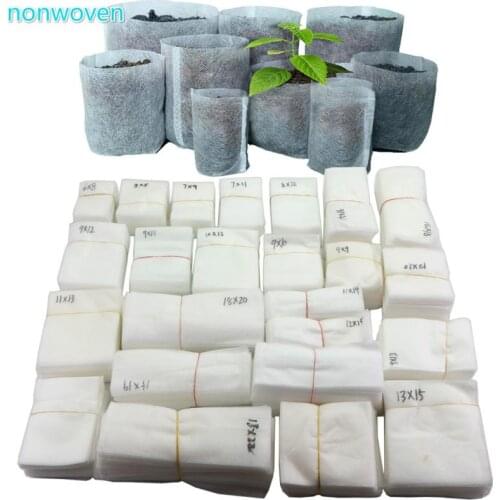 Biodegradable Nonwoven Fabric Nursery Plant Grow Bags Seedling Growing Planter Planting Pots Garden Eco-Friendly Ventilate Bag