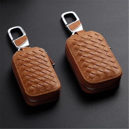 Leather Car Key Case for Lexus Audi Peugeot Toyota Skoda for Bmw Hyundai Chevrolet Car Protector Case Covers Car Key Bag