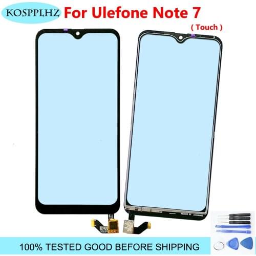Black 6.1 inch front outer glass For Ulefone Note 7 Touch Screen Touch Panel Lens Replacement Note7 / Note 7p Touch Screen
