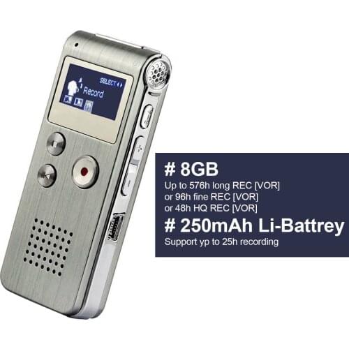 8GB Digital Audio Voice Recorder Best Voice Mini Clip USB Pen Mp3 Dictaphon