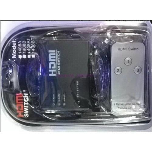By dhl or ems 50 pieces 1080P HDTV HD 3 Port HDMI Switch Switcher Splitter 1080P HDTV HD Video DVD PS3