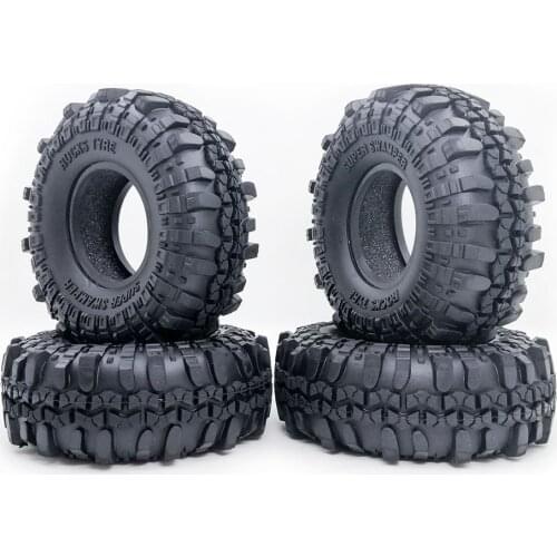 4pcs Durable Rubber Tire Wear-resistant Tyre with Foam Insert For 1/10 RC Crawler Axial SCX10/ II CC01 D90 Repair Tools Parts