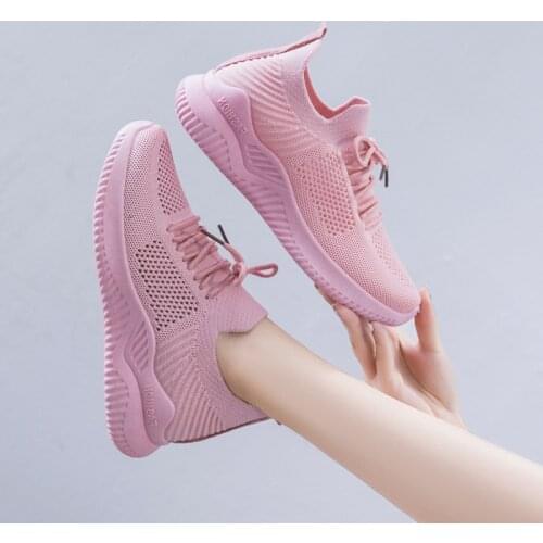 Women Casual Shoes Fashion Breathable Walking Mesh Flat Shoes Woman White Sneakers Women Tenis Feminino Female