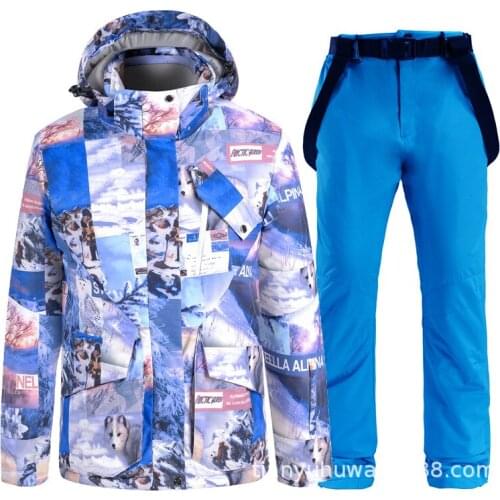Ski Suit Men Women Windproof Waterproof Hot Ski Equipment Snowboard Jacket Outdoor Winter Warm Snow Jackets and Pants Men Brand