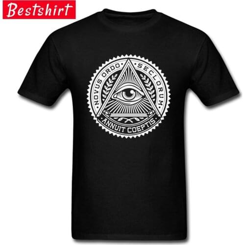 Illuminati Eye of Providence Tshirt Annuit Coeptis 3D Printed T Shirt For Men High Quality Clothes Sweater Cotton Fathers Day