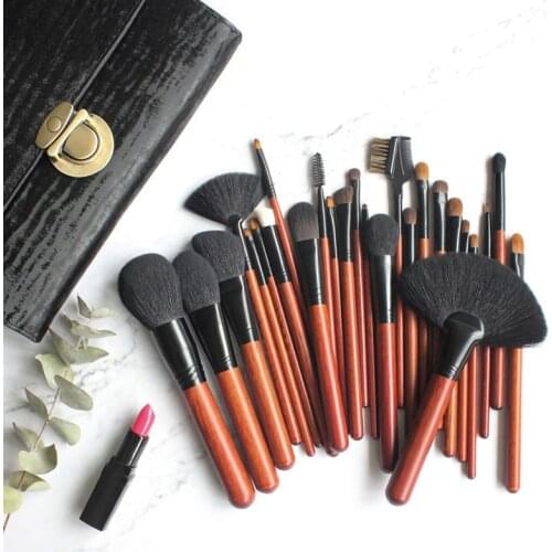 OVW 26 pcs Natural Synthetic Makeup Brushes Set Cosmetic Crease Cut Blending Eyeshadow Kit Tools Foundation Powder Brush