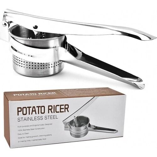 Stainless Steel Potato Ricer Masher Fruit Vegetable Press Juicer Squeezer Garlic Presser Machine Household Kitchen Cooking Tools