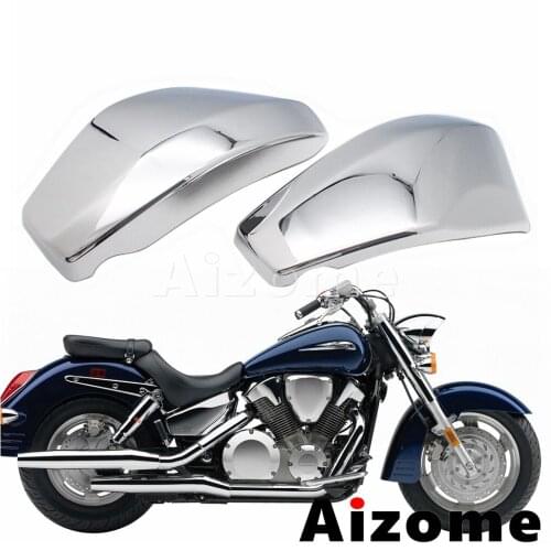 For Honda VTX1300C/R/S/T Motorcycle Side Battery Cover Clips Cap L&R Motorbike Battery Housing Cowl Wire Fairing Cover 2003-2009