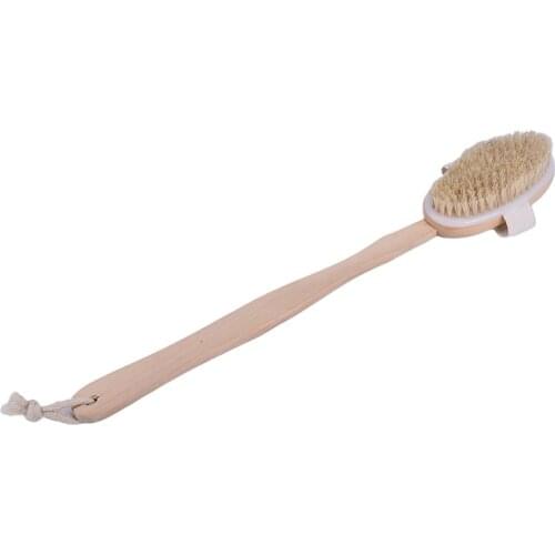 Exfoliating Wooden Body Massage Shower Brush Natural Bristle Bath Brush SPA Woman Man Skin Care Dry Body Brush