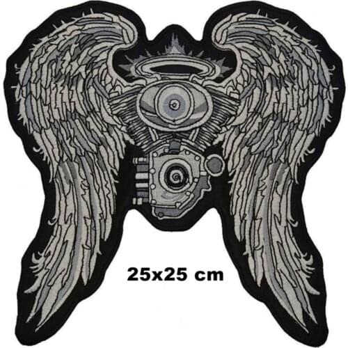 Biker Motor Wings Embroidery Processing Rigging Patch Patch 25 × 25 Cm