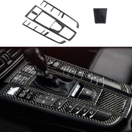 Fit For Porsche macan 2014-2019 Car Interior Carbon Fiber Central Gear Panel Gear Shift Frame Cover Trim
