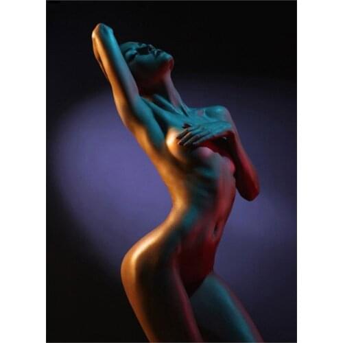 Full Square Round 5D Diamond Painting Portrait Diy Diamond Embroidery Naked Woman Pictures Mosaic Rhinestone Wall Art Home Decor