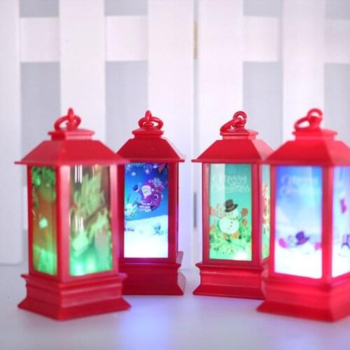 Santa Claus Snowman Lantern Light Merry Christmas Decor for Home Christmas Tree Ornament Xmas Gifts Navidad 2021 New Year 2022
