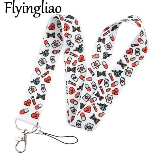 Doctor Cartoon Lanyard for Keys Phone Cool Neck Strap Lanyard for Camera Whistle ID Badge Cute webbing ribbons Gifts
