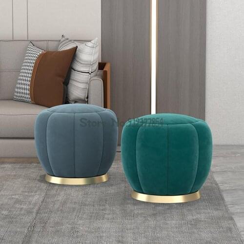 Modern and simple net red makeup dressing stool light luxury Nordic pumpkin small stool net red ins wind dressing table chair