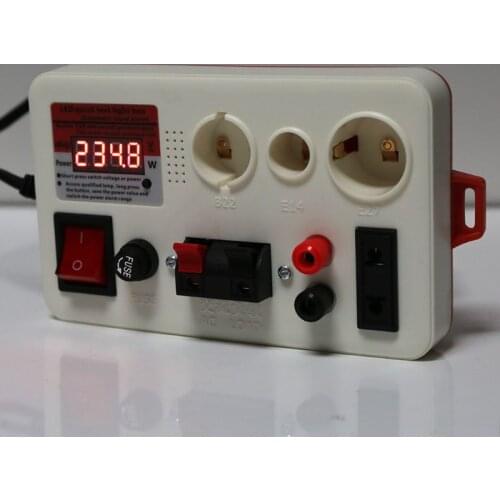 LED Quick Test Light Box Voltage Power Tester for E27 B22 E14 Lamp Bulb w Buzzer 83XA