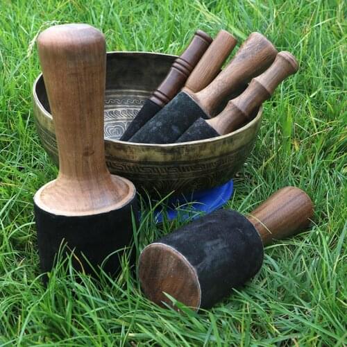 Tibetan Singing Bowl Stick Mallet Striker with Leather Head