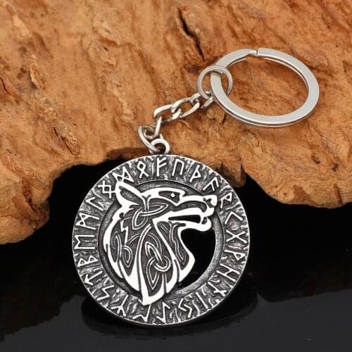 Viking Celtic Valknut Odin 's Symbol of Norse Viking Warriors Mens Pewter Keychain