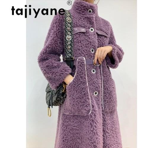 Winter for Coats Women Real Fur Coat Woman 100%wool Jacket Womens Sheep Shearing Jackets Long Parkas Abrigos TN1227