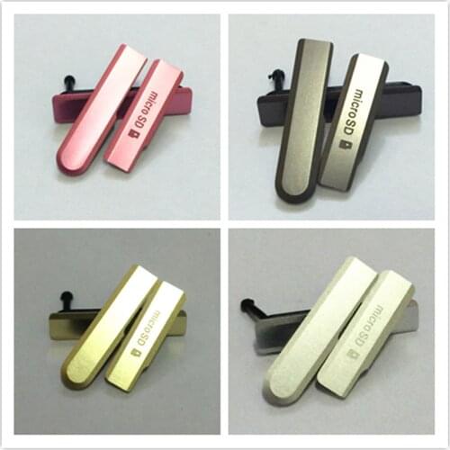 100% Original For Sony Xperia Z1 Compact Mini D5503 USB Charging Port Dust Plug Cover + Micro SD Port + SIM Card Port Slot Cover