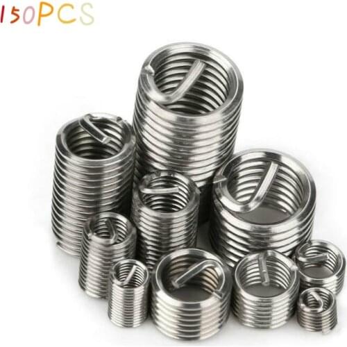 150pcs M3 M4 M5 M6 M8 Wire Thread Insert Repair Kit Set Stainless Steel Spiral For Hardware Repair Tools Easy Install