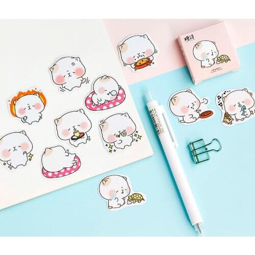 45PCS/box New Lovely Small Chubby Diary Paper Lable Stickers Crafts And Scrapbooking Decorative Lifelog Sticker DIY Stationery