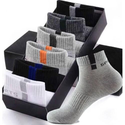 5 Pairs Men Short Socks Breathable Mesh Cotton Deodorant Summer Thin Sock Men Running Tennis Sport Socks Boat Sock