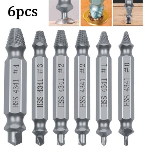 6pcs Damaged Screw Extractor Speed Out Drill Bits Tool Set Broken Bolt Remover 40FP14